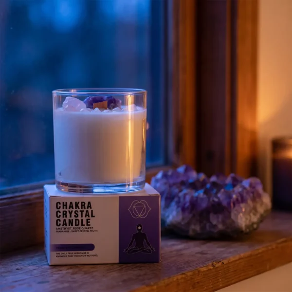 Chakrakaars met kristallen, derde oog