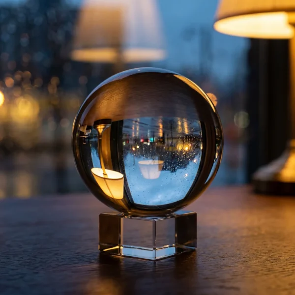 Kristallen bol op standaard, 80 mm